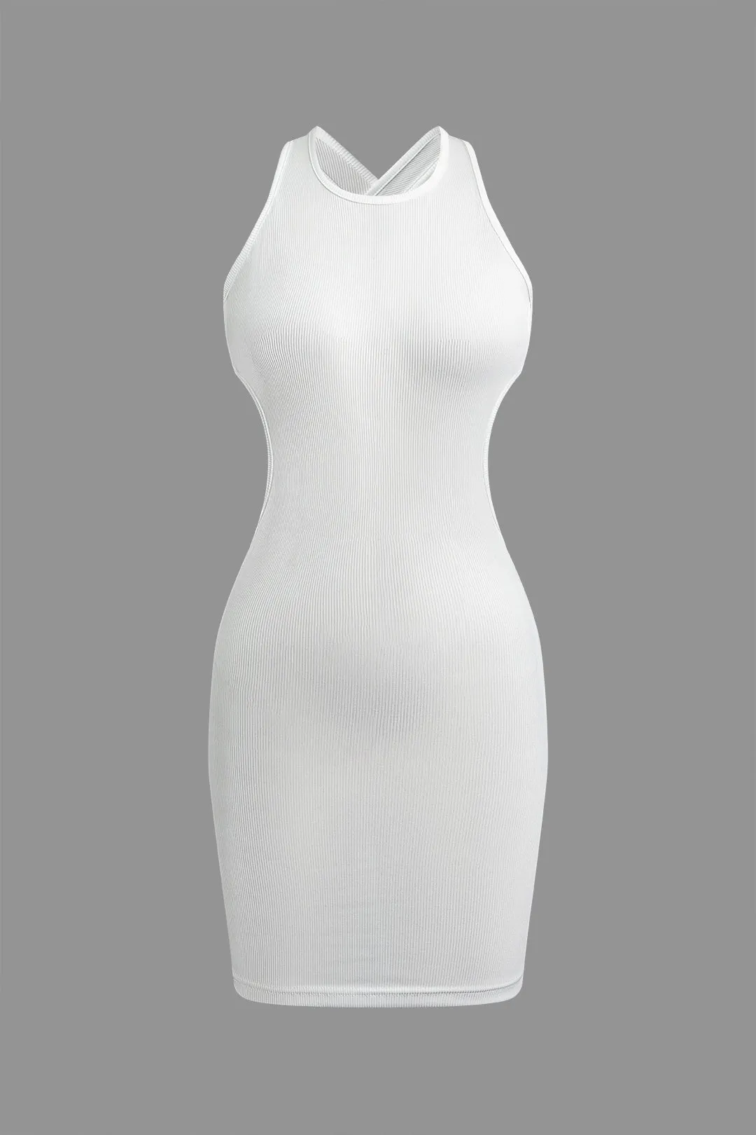 Backless Crossed Sleeveless Mini Dress sold by Micas