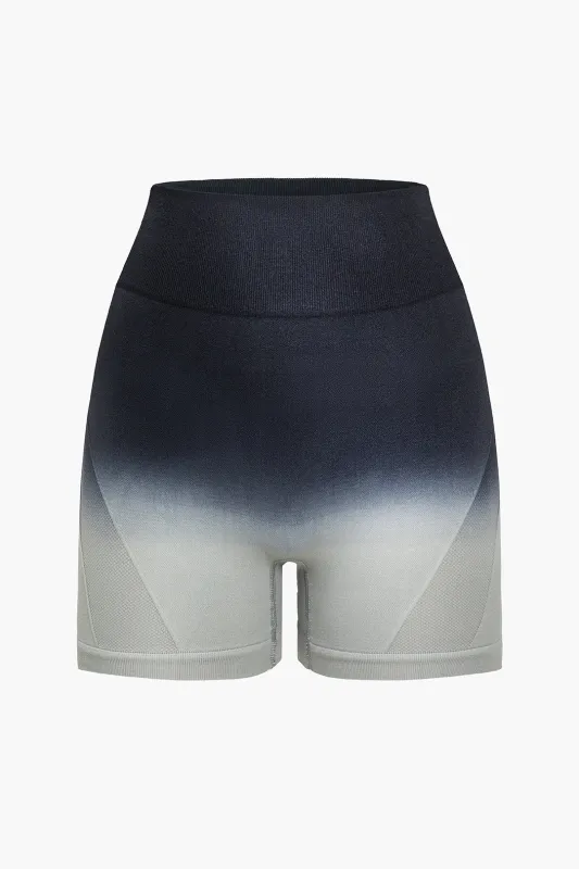 Ombre Print High-Waisted Shorts sold by Micas