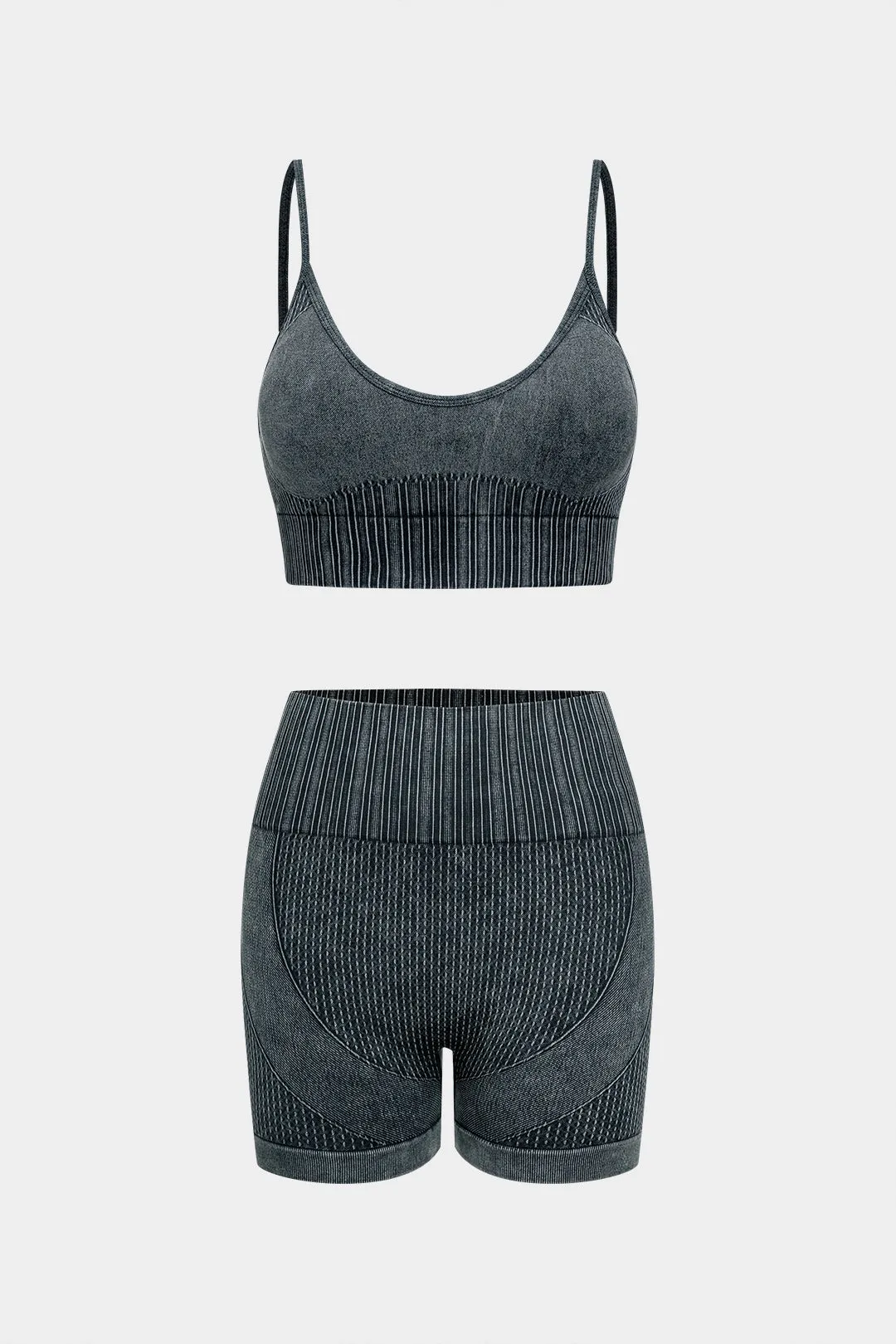 Solid Backless Cami Top And Shorts Set sold by Micas