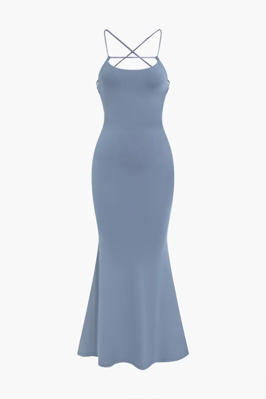 Backless Tie Up Sleeveless Maxi Dress sold by Micas