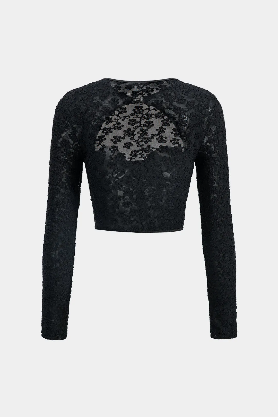 Lace Cut Out Long-Sleeve Top sold by Micas product image thumbnail 2