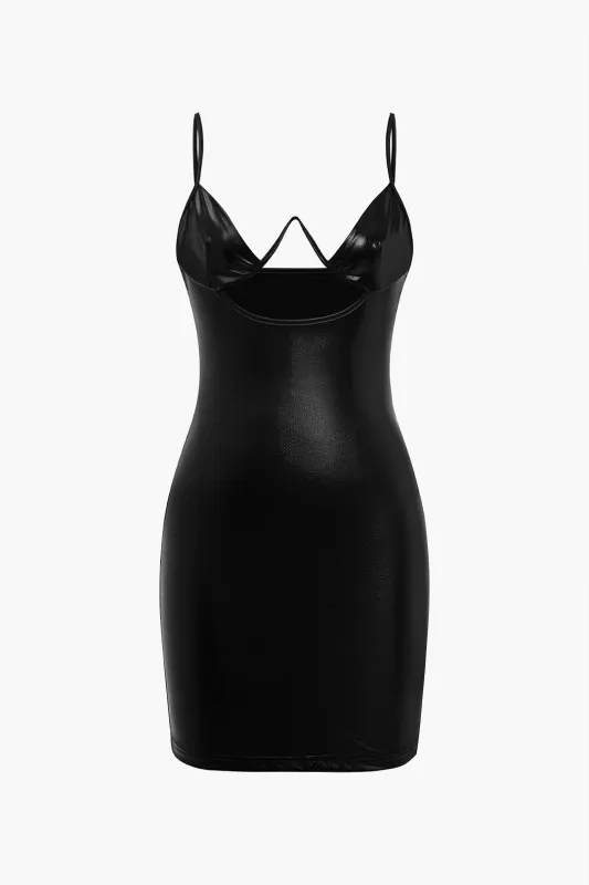 Solid Cut Out Sleeveless Mini Dress sold by Micas