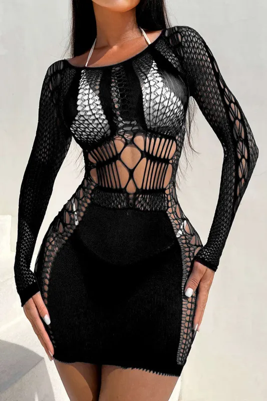 Cut Out Long Sleeve Mini Dress sold by Micas