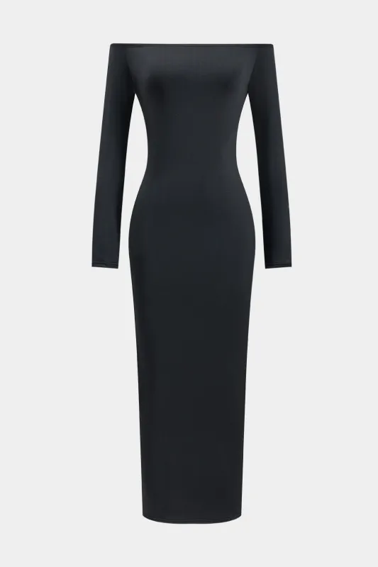 Off Shoulder Long Sleeve Maxi Dress sold by Micas