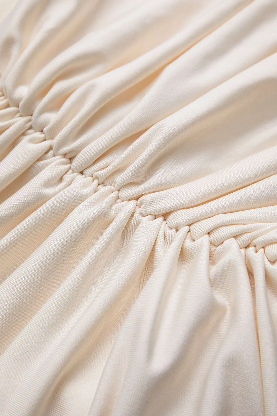 Mesh Off Shoulder Ruched Long Sleeve Maxi Dress sold by Micas product image thumbnail 3