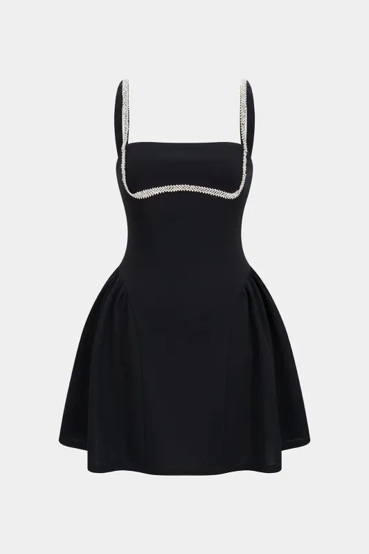 Chain Square Neck Sleeveless Mini Dress made by Micas