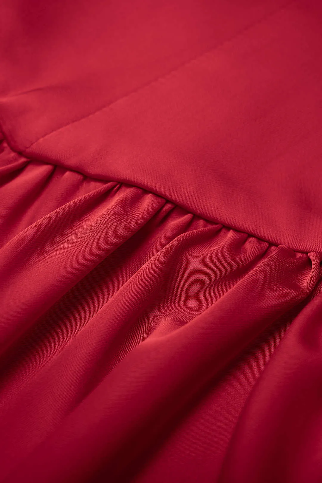 V-Neck Satin Ruched Sleeveless Midi Dress sold by Micas product image thumbnail 3