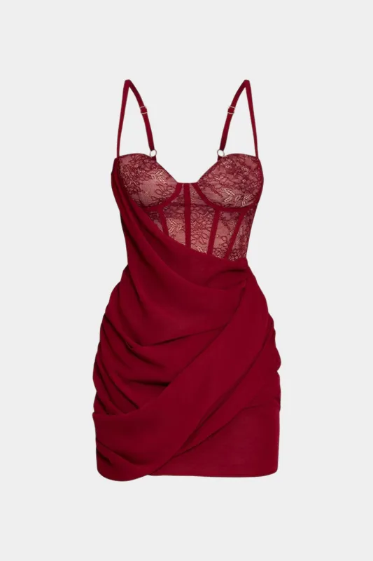 Corset Detail Sleeveless Mini Dress sold by Micas