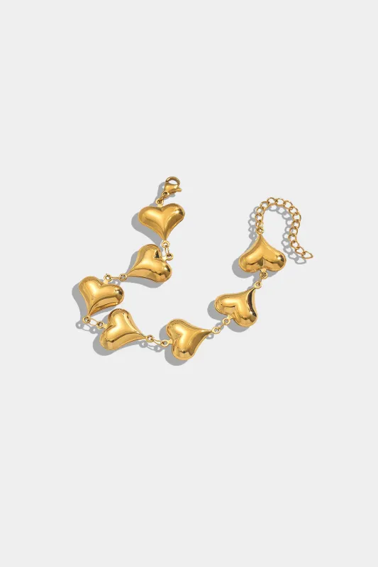 Metal Heart Design Bracelet sold by Micas