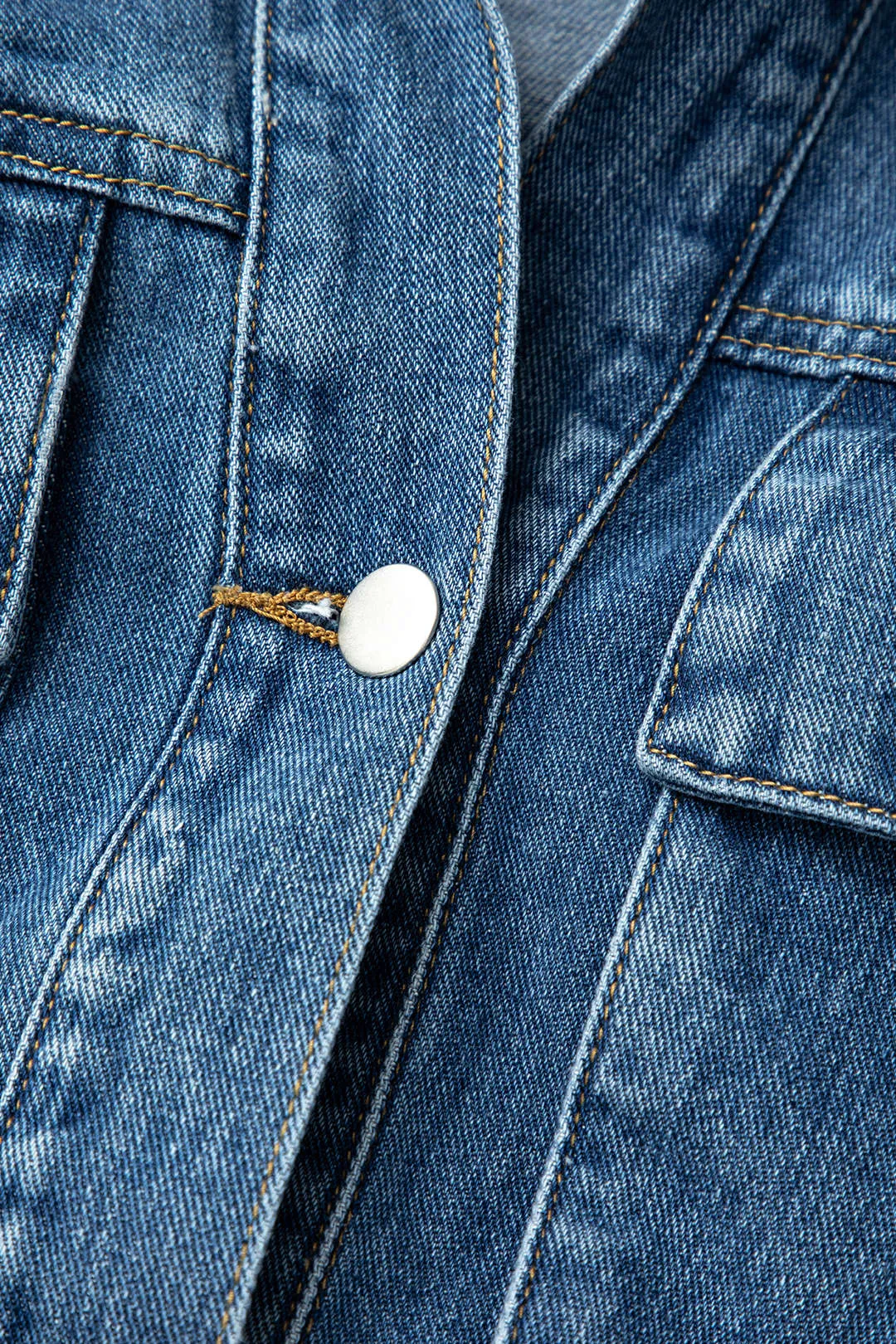 Denim Pocket Cropped Outerwear sold by Micas product image thumbnail 5