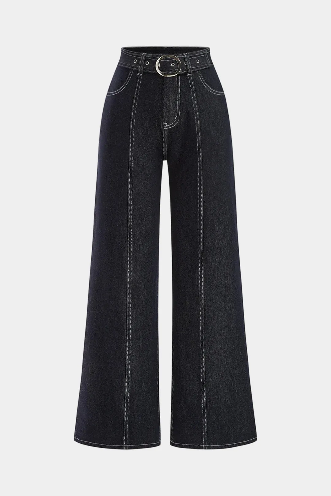 Denim Belted Jeans sold by Micas