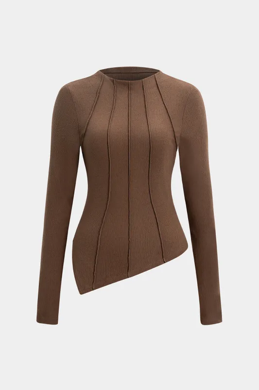 Round Neck Long-Sleeve Top sold by Micas