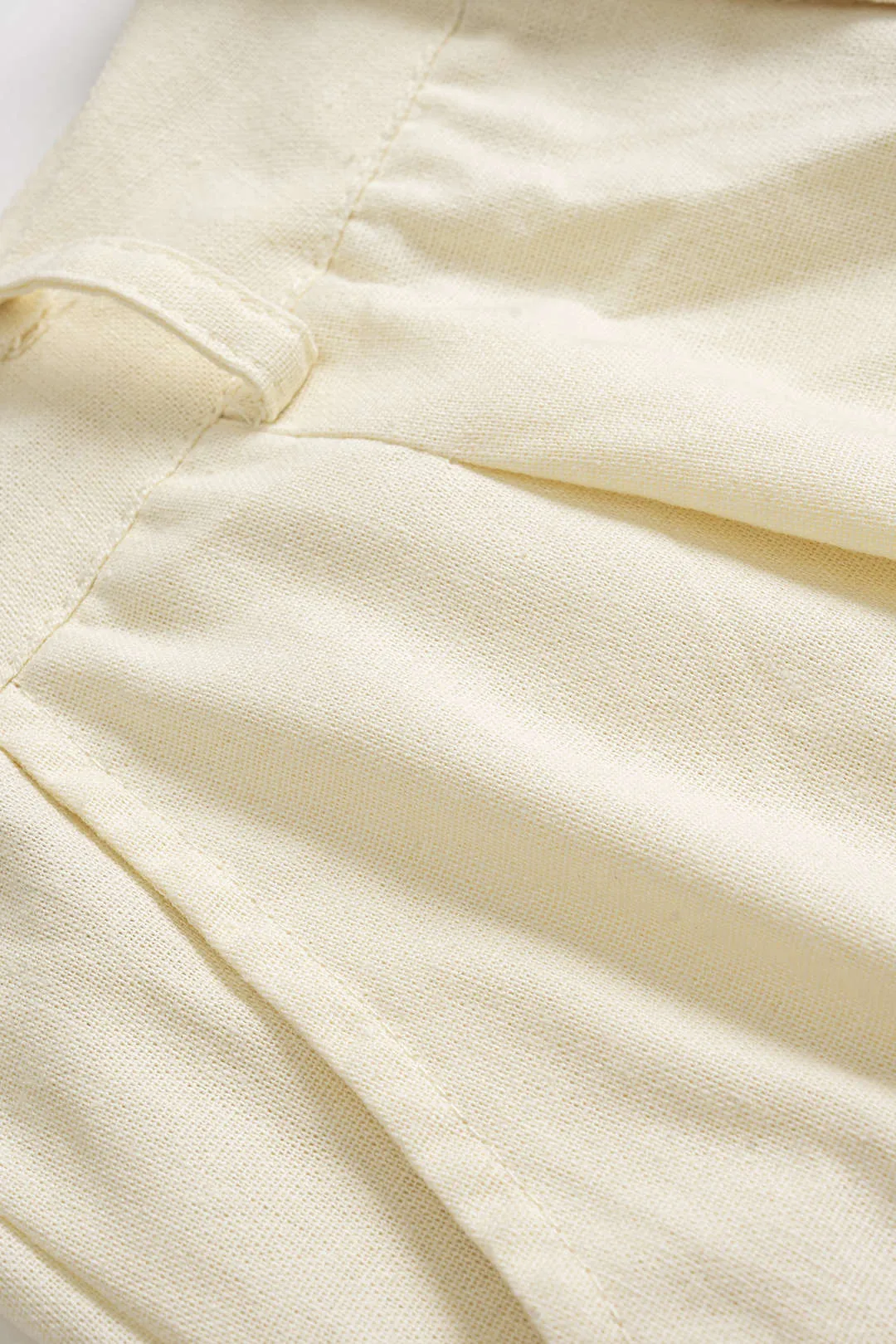 Linen Button Vest And Ruched Shorts Set sold by Micas product image thumbnail 3