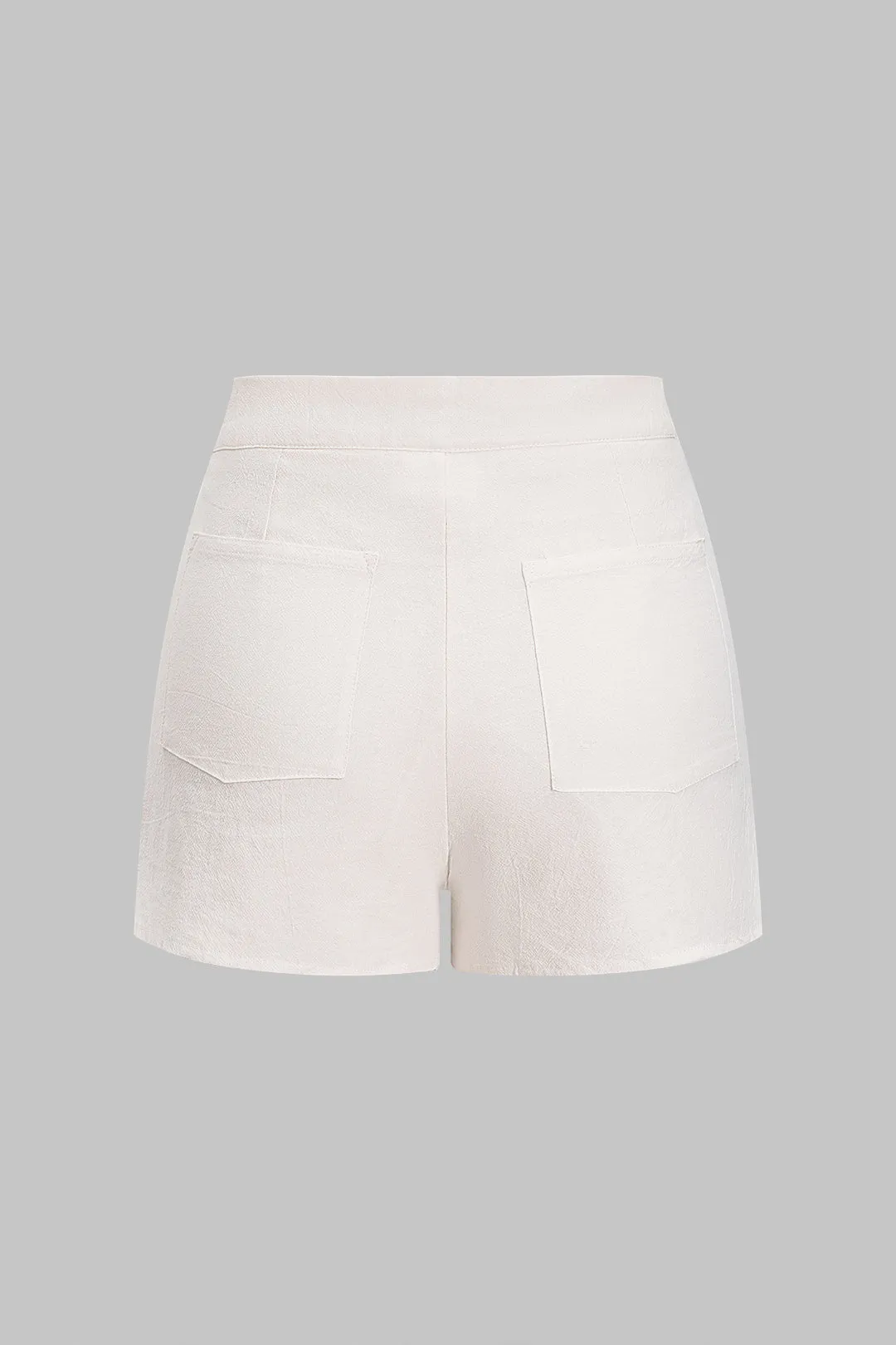 V-Neck Embroidery Zipper Shorts sold by Micas product image thumbnail 2