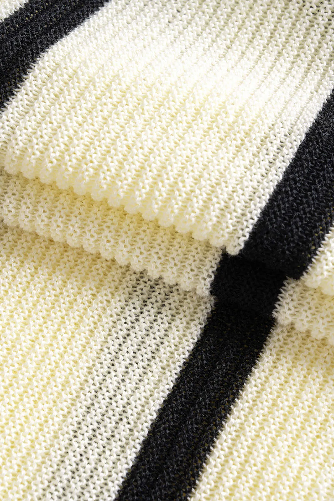 Knit Stripes Contrast Print Tie Front Vest And Wide Leg Pants Set sold by Micas product image thumbnail 4