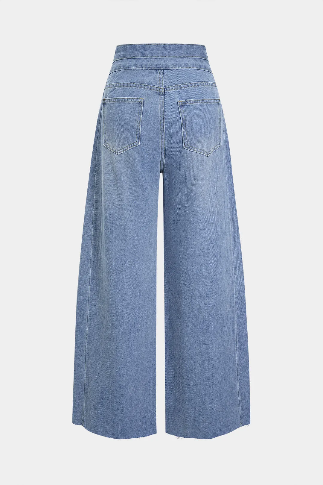 Denim High Waist Straight Leg Jeans sold by Micas product image thumbnail 2