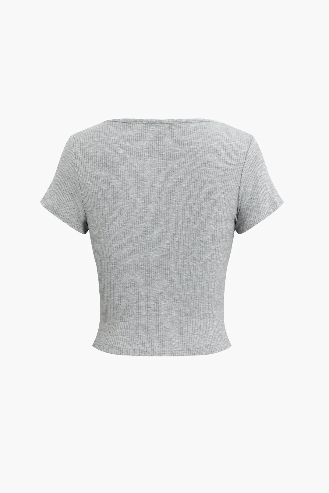 Low V-Neck Short Sleeve Top And High Waist Pants Set sold by Micas product image thumbnail 3