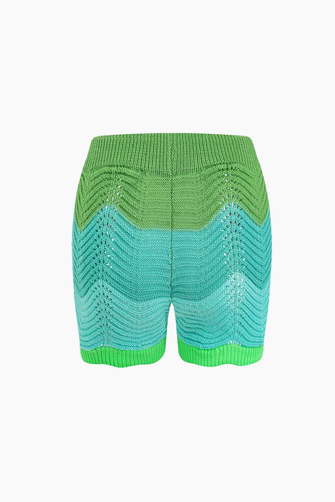 Ombre Print Short Sleeve Top And Tie-Up Shorts Set sold by Micas product image thumbnail 5