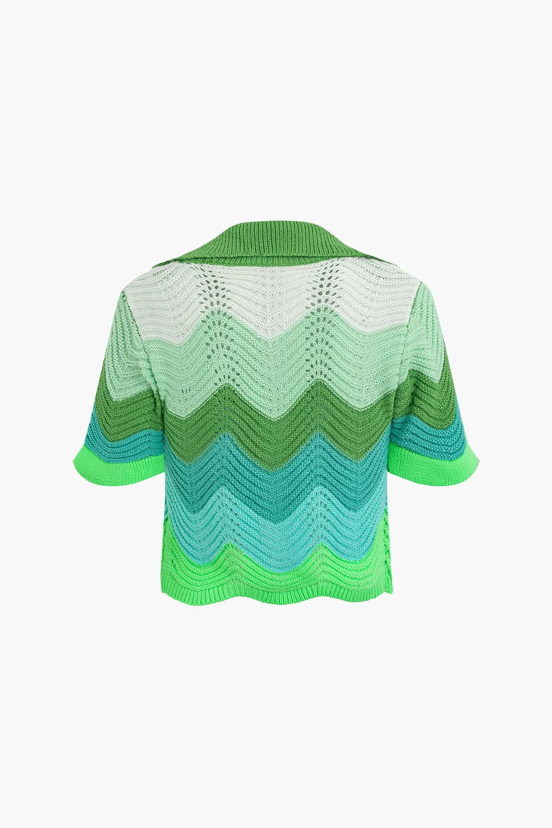 Ombre Print Short Sleeve Top And Tie-Up Shorts Set sold by Micas product image thumbnail 3