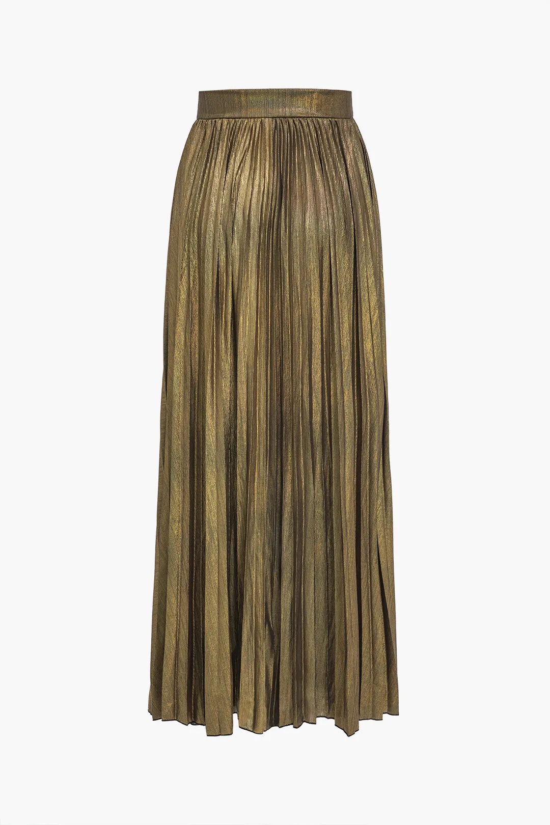 Solid Pleated High Waist Split Skirt sold by Micas product image thumbnail 2