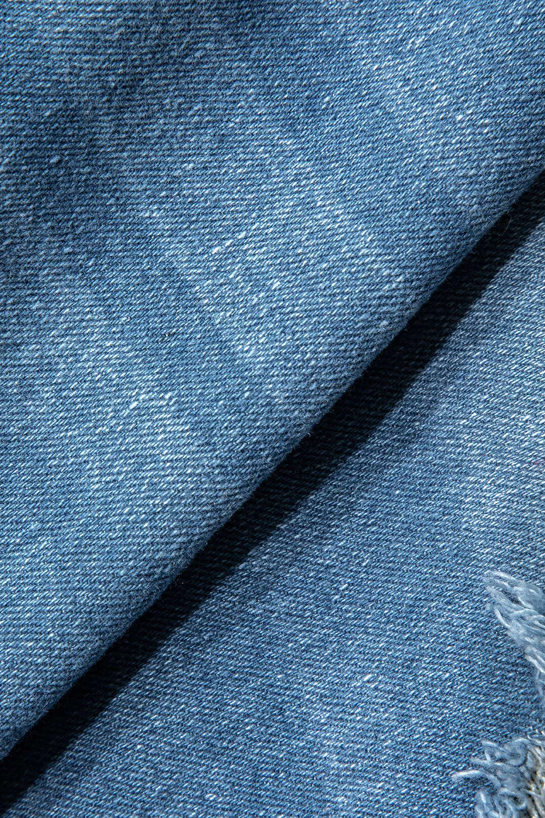 Denim Frayed Pocket Slim Shorts sold by Micas product image thumbnail 3