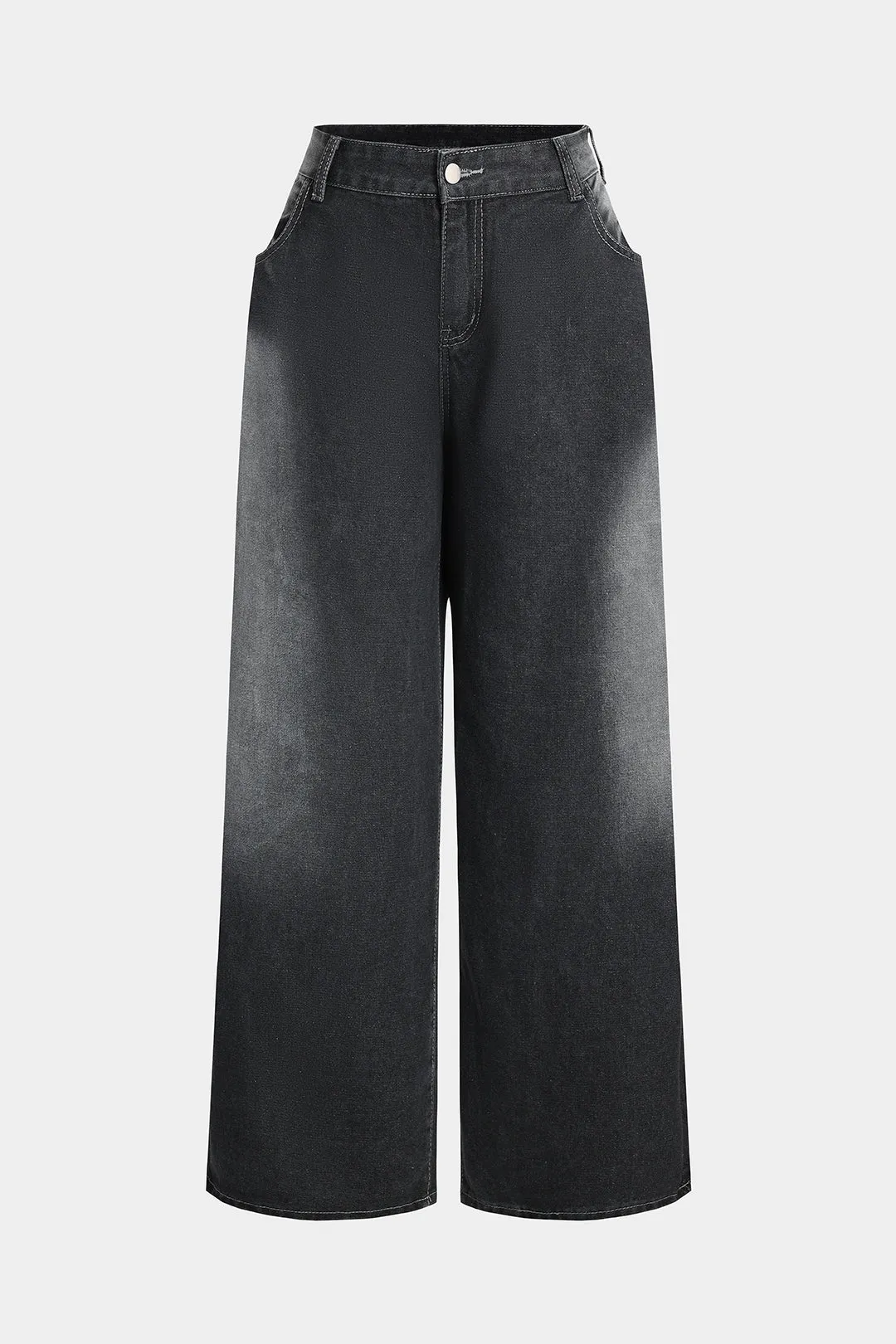 Denim Pocket Wide Leg Jeans sold by Micas