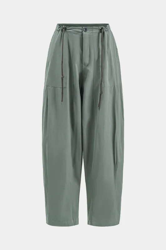 Drawstring Ruched Pocket High Waist Pants sold by Micas