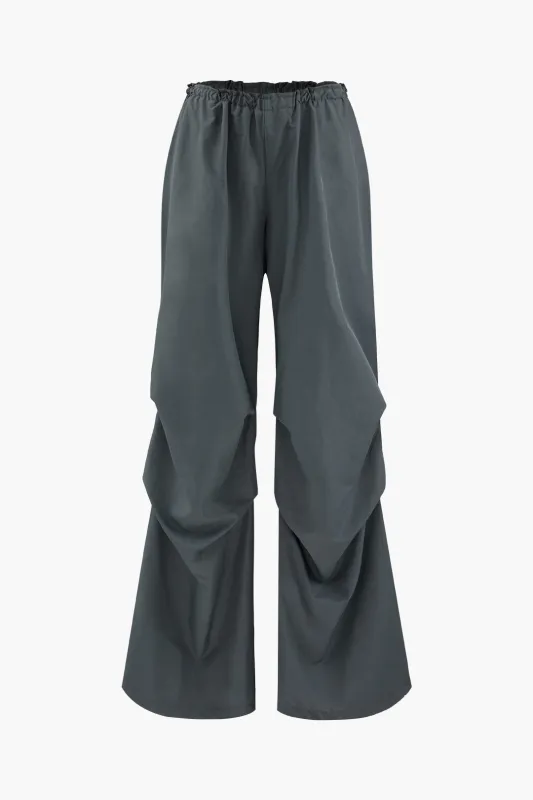 Solid Ruched Low Waist Pants sold by Micas