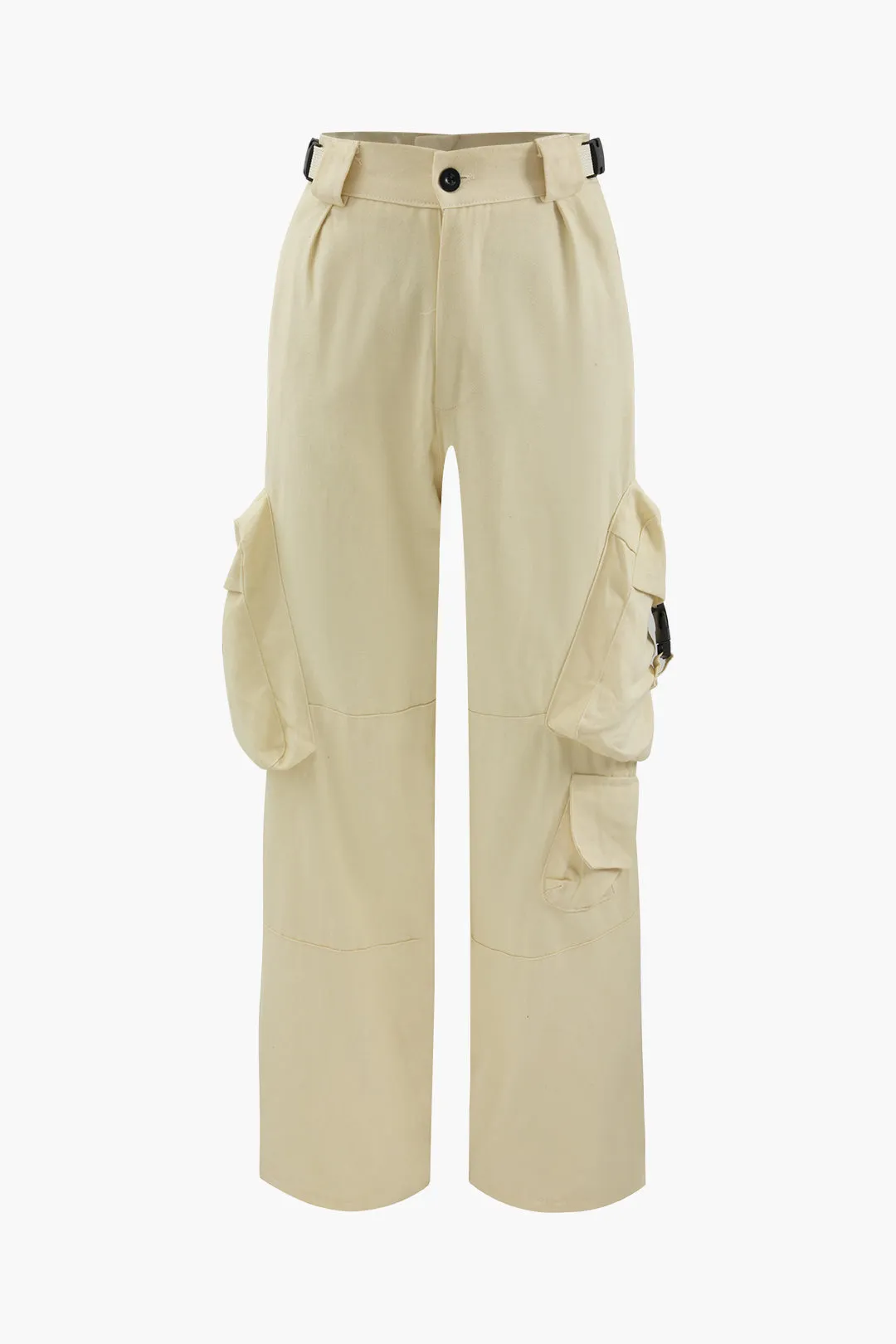 Solid Zipper Workwear Pants sold by Micas