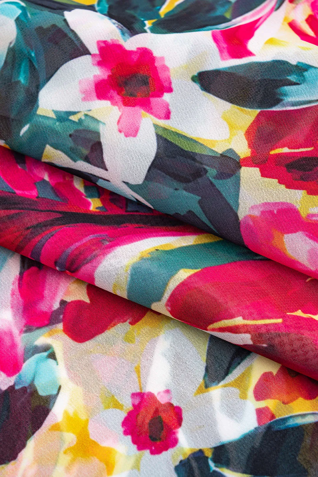 Chiffon Floral Print Ruched Skirt sold by Micas product image thumbnail 3