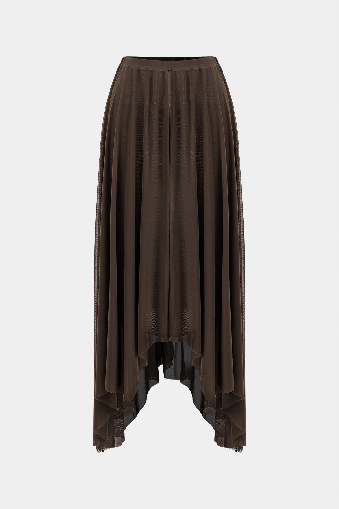 Mesh Pleated Asymmetrical Skirt sold by Micas product image thumbnail 2