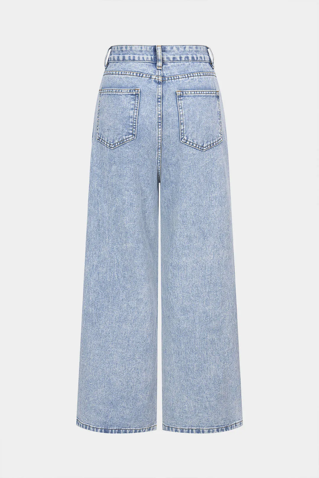 Denim Pearl Decor Straight Leg Jeans sold by Micas product image thumbnail 2