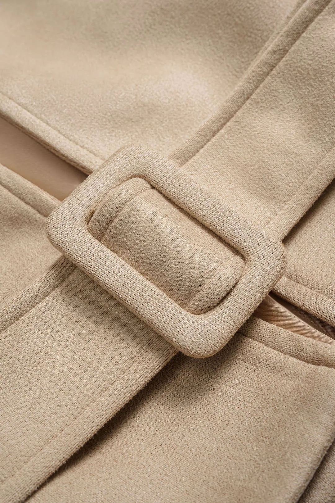 Suede Lapel Belted Jacket sold by Micas product image thumbnail 4