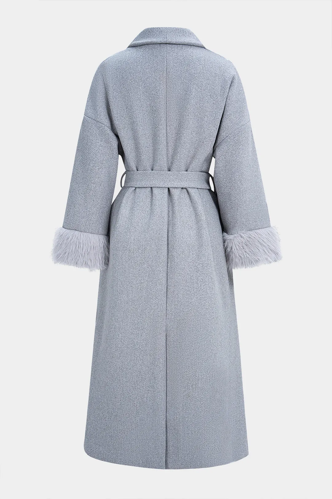 Woolen Tie-Up Open Front Long Coat sold by Micas product image thumbnail 2