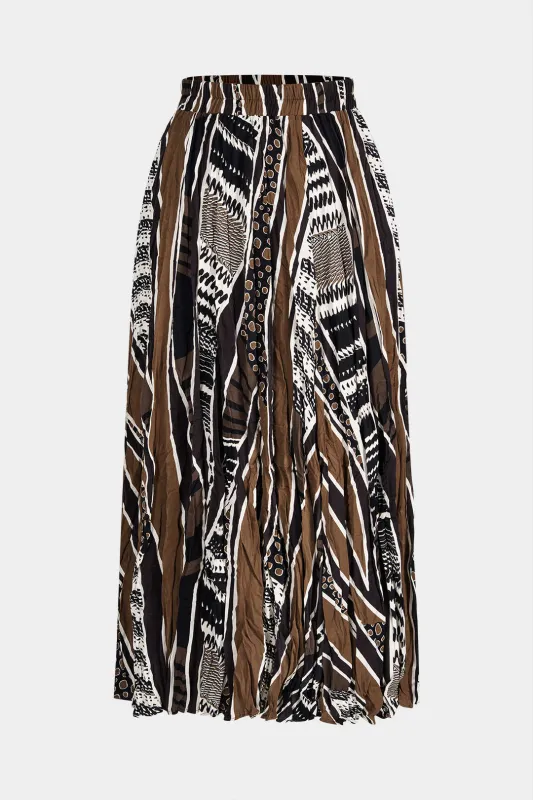 Tribal Print Wrinkled Skirt sold by Micas