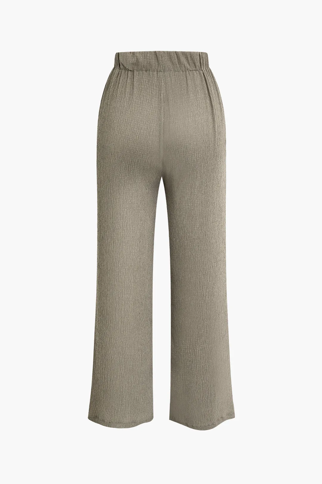 Half-High Collar T-Shirt And Drawstring High Waist Pants Set sold by Micas product image thumbnail 5