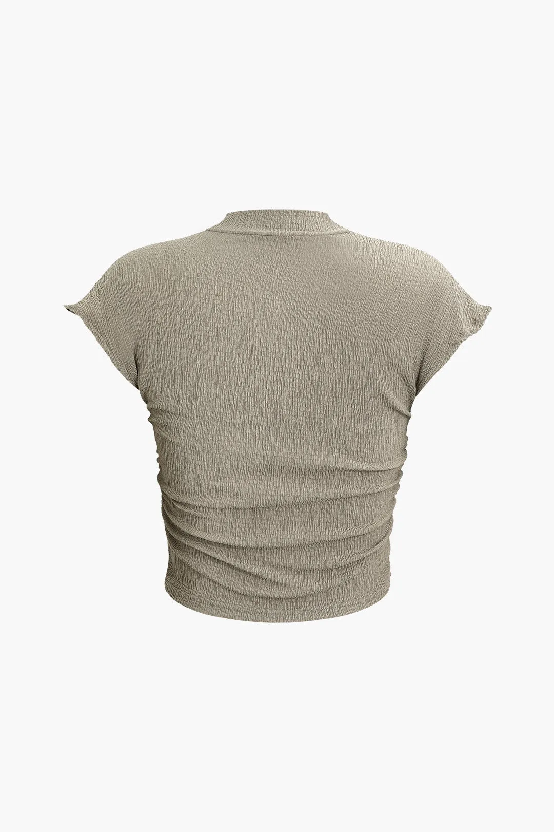 Half-High Collar T-Shirt And Drawstring High Waist Pants Set sold by Micas product image thumbnail 3