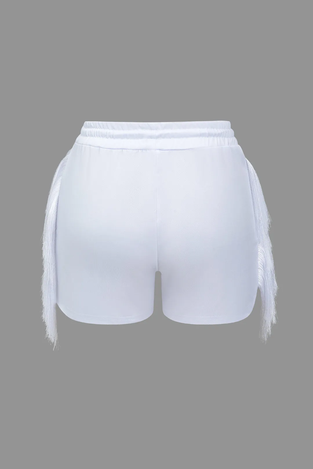 Solid Fringe Vest And Drawstring Shorts Set sold by Micas product image thumbnail 5