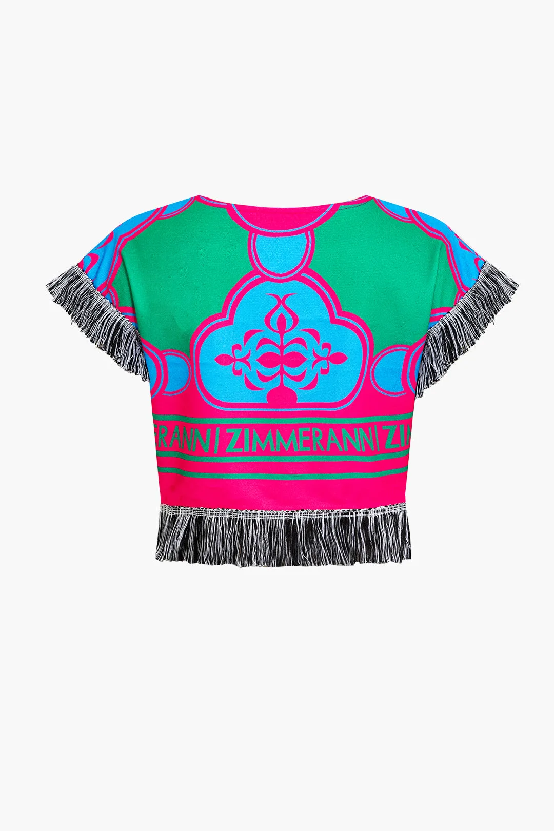 Letter Print Fringe T-Shirt And Shorts Set sold by Micas product image thumbnail 3