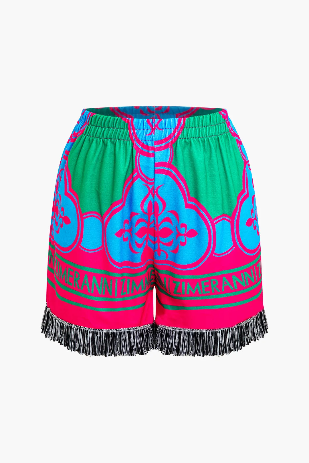 Letter Print Fringe T-Shirt And Shorts Set sold by Micas product image thumbnail 4