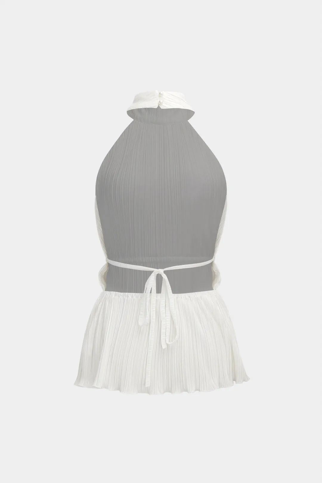 Stripes Backless Round Neck Sleeveless Top And High Waist Pants Set sold by Micas product image thumbnail 3