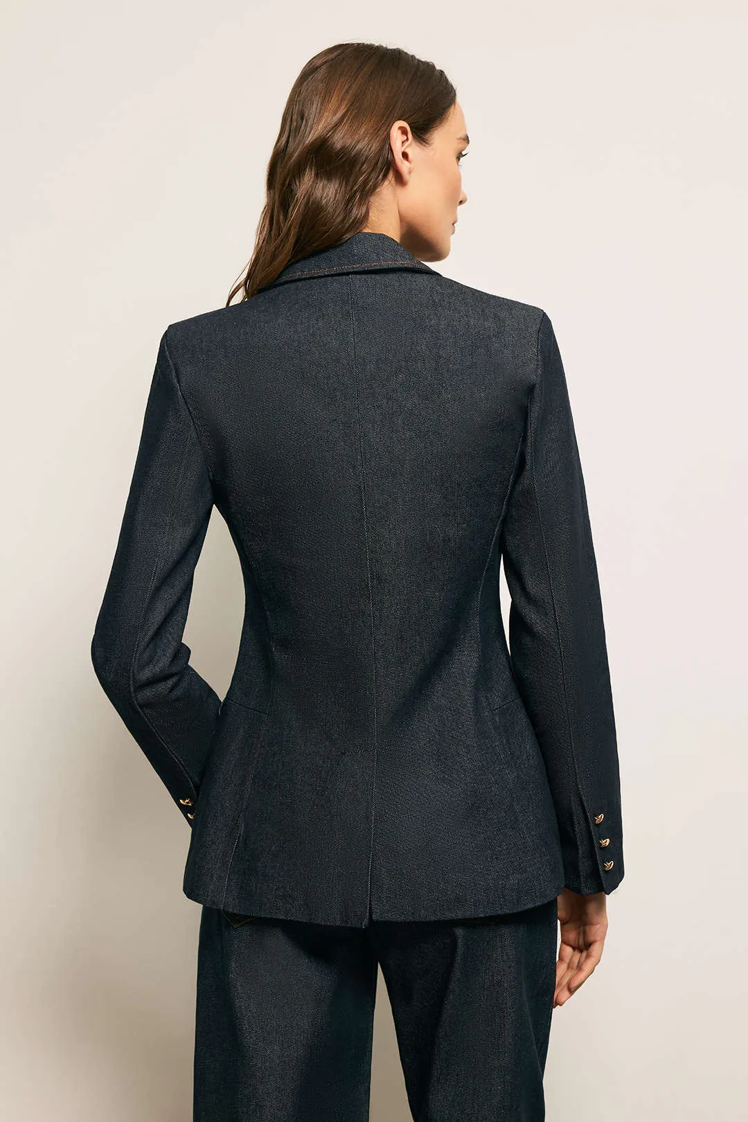 Denim V-Neck Button Outerwear sold by Micas product image thumbnail 3