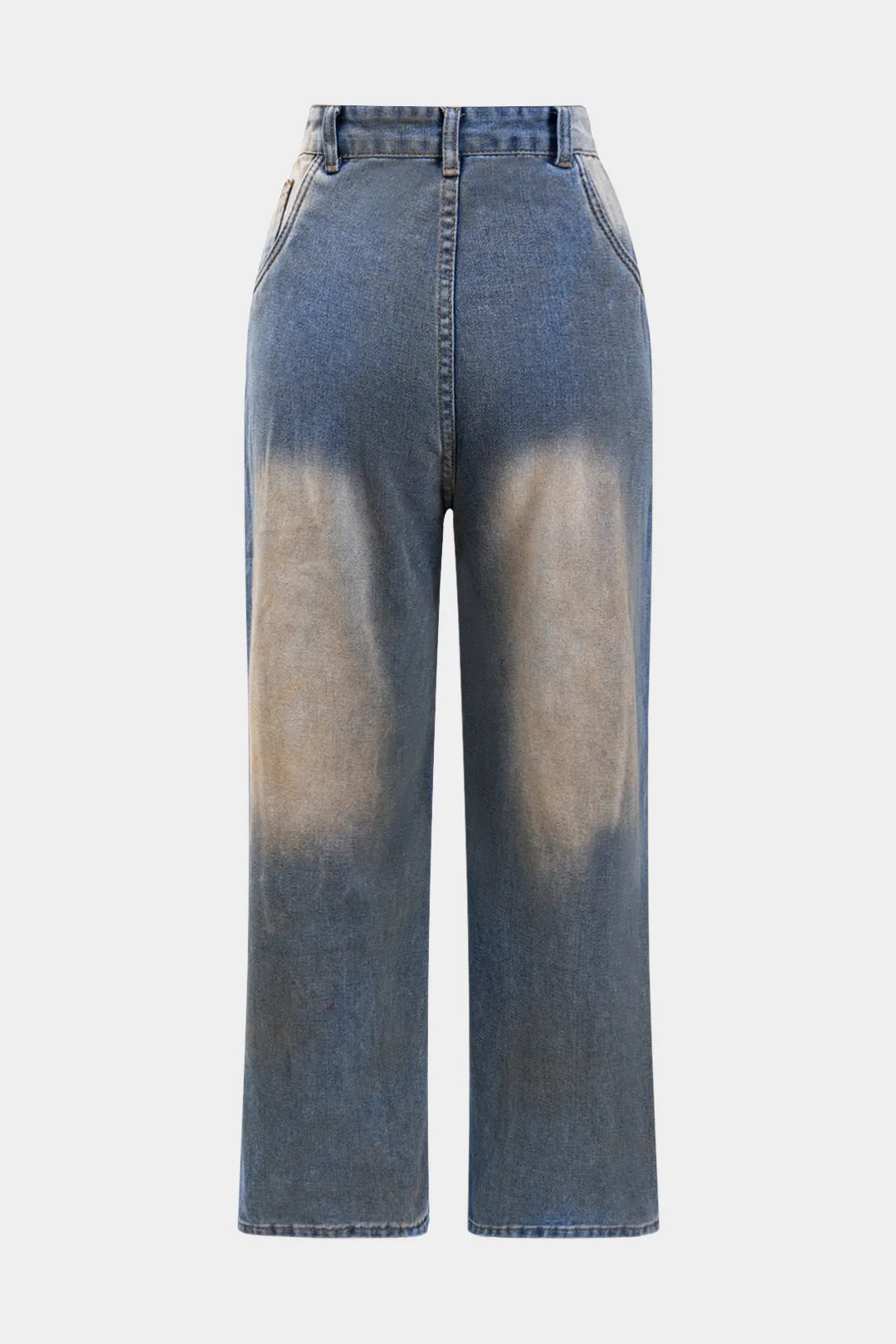 Denim Pocket Straight Wide Leg Jeans sold by Micas product image thumbnail 2