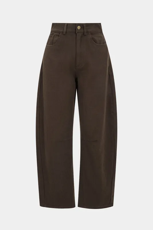 Denim Button Wide Leg Jeans sold by Micas