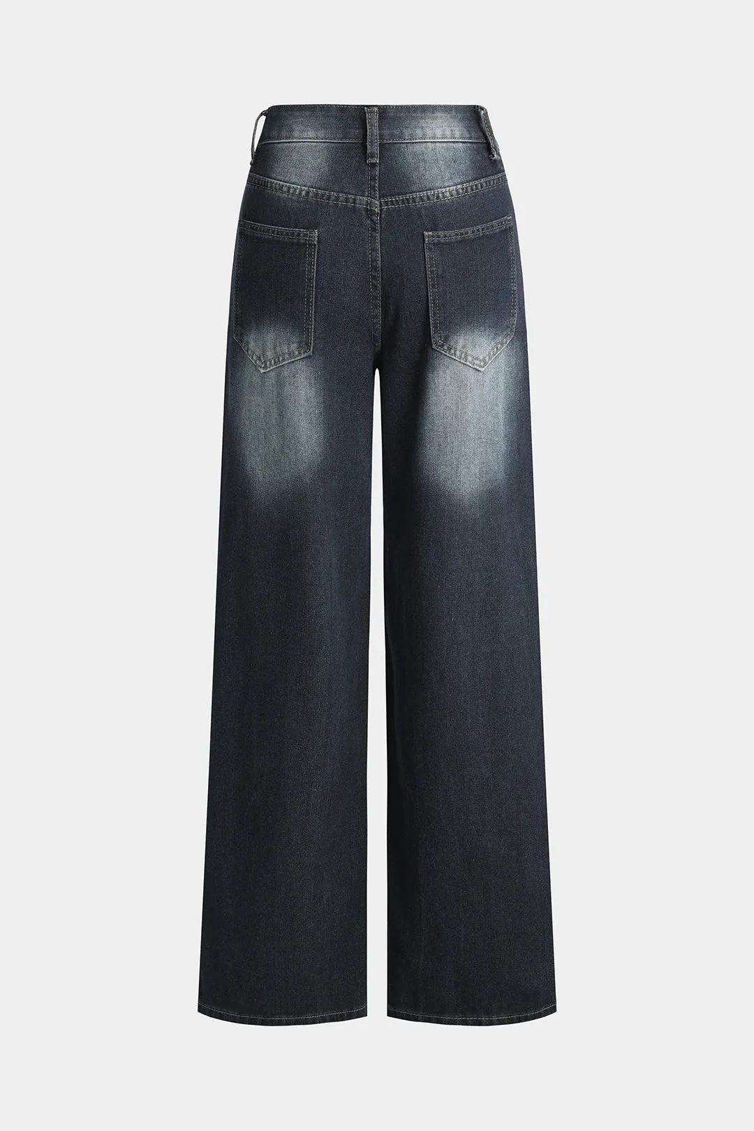 Denim Straight Wide Leg Jeans sold by Micas product image thumbnail 2