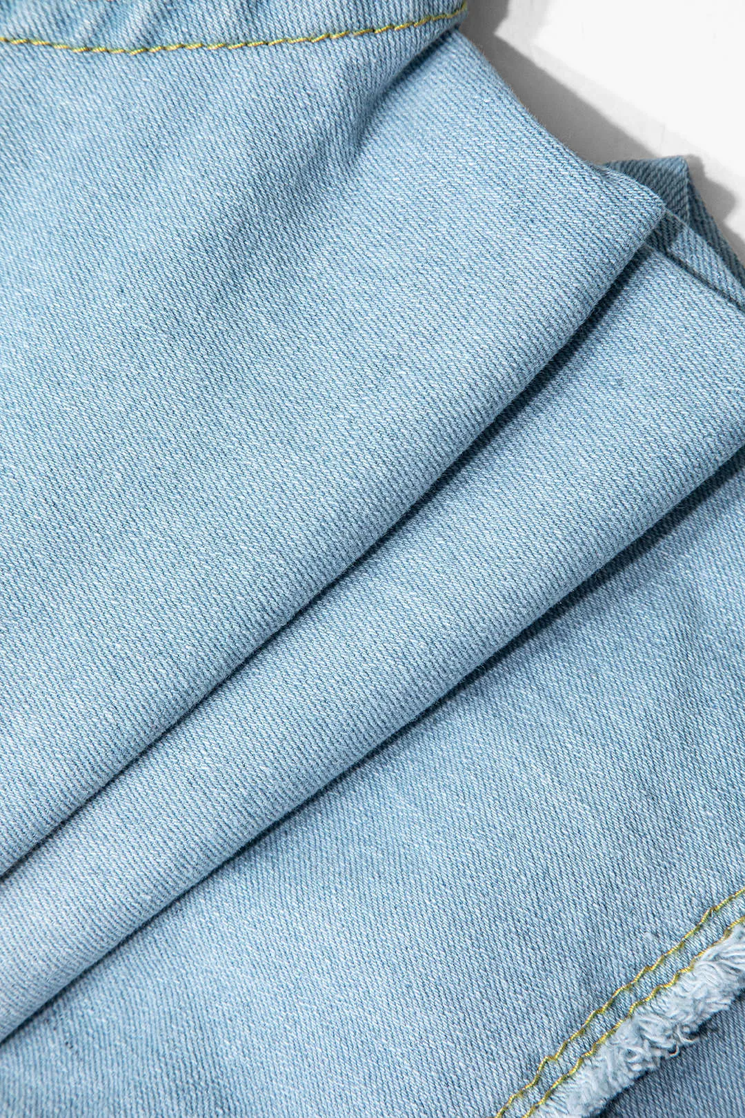 Denim Fringe Decor Ripped Flared Jeans sold by Micas product image thumbnail 3