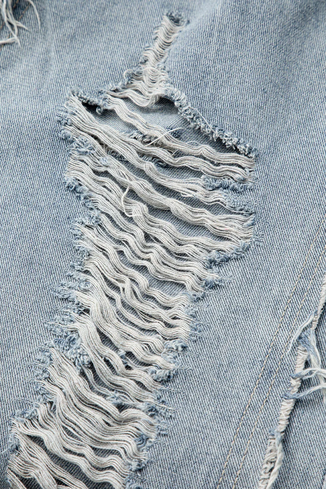 Denim Frayed Ripped Pocket Jeans sold by Micas product image thumbnail 4
