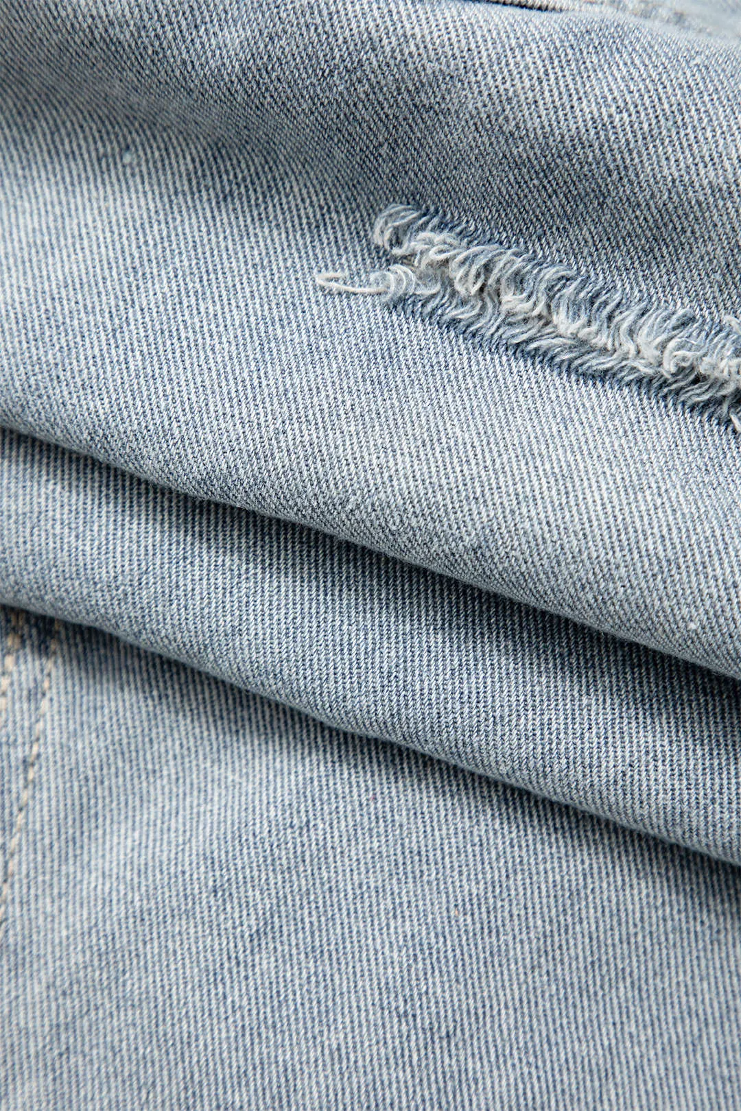 Denim Frayed Ripped Pocket Jeans sold by Micas product image thumbnail 3