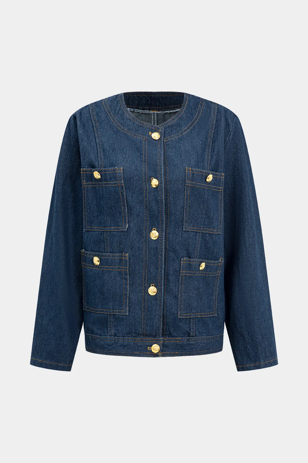 Denim Button Pocket Outerwear sold by Micas