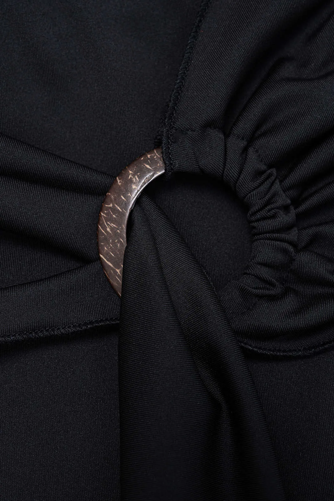 Solid Ruched Irregular Hem High-Waist Skirt sold by Micas product image thumbnail 3